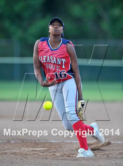 Thumbnail 3 in Pleasant Grove vs. Vacaville (CIF SJS Final - Game 2) photogallery.