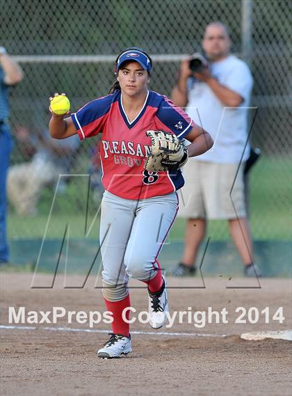 Thumbnail 2 in Pleasant Grove vs. Vacaville (CIF SJS Final - Game 2) photogallery.
