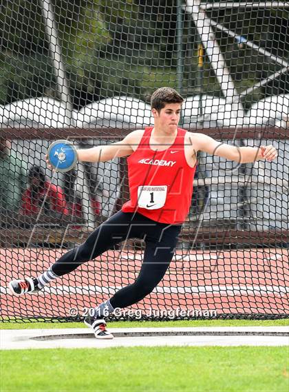 Thumbnail 2 in Stanford Invitational Boys Discus photogallery.