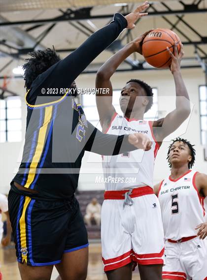 Thumbnail 3 in SIUE East St. Louis Charter vs. Hancock photogallery.