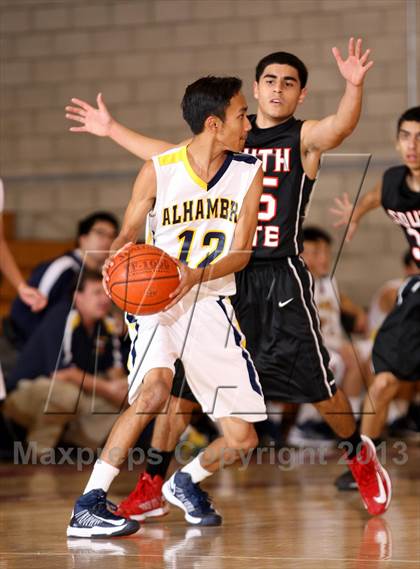 Thumbnail 1 in South Gate vs. Alhambra (Whittier Holiday Invitational) photogallery.