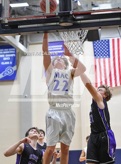 Thumbnail 3 in Saint Mary's Hall vs MacArthur [Douglas] (SAISD Basketball Tournament) photogallery.