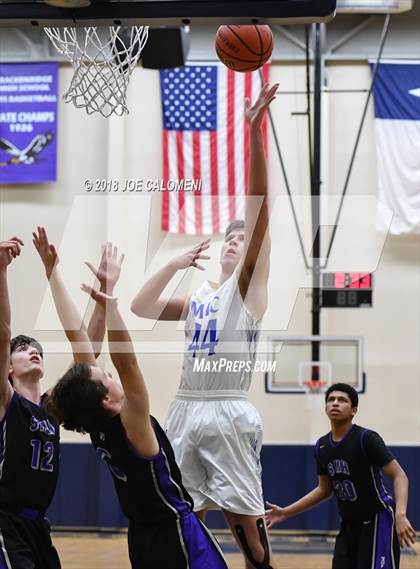 Thumbnail 3 in Saint Mary's Hall vs MacArthur [Douglas] (SAISD Basketball Tournament) photogallery.