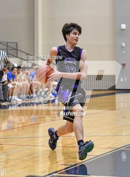 Thumbnail 3 in Saint Mary's Hall vs MacArthur [Douglas] (SAISD Basketball Tournament) photogallery.