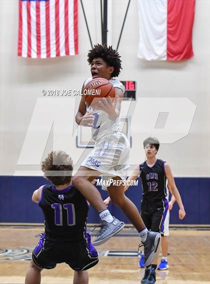 Thumbnail 3 in Saint Mary's Hall vs MacArthur [Douglas] (SAISD Basketball Tournament) photogallery.