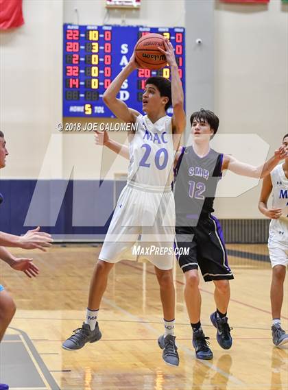 Thumbnail 1 in Saint Mary's Hall vs MacArthur [Douglas] (SAISD Basketball Tournament) photogallery.