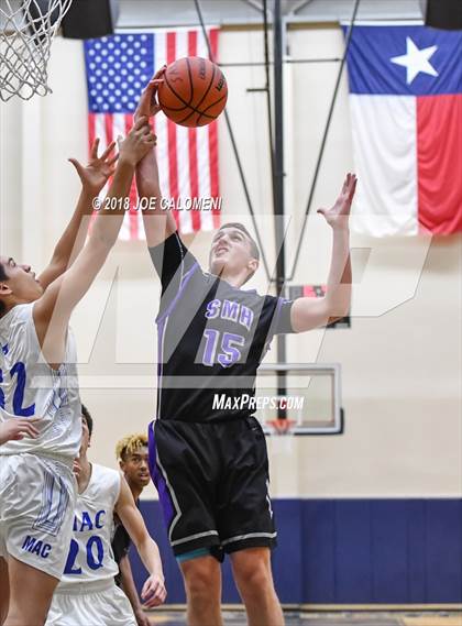 Thumbnail 3 in Saint Mary's Hall vs MacArthur [Douglas] (SAISD Basketball Tournament) photogallery.