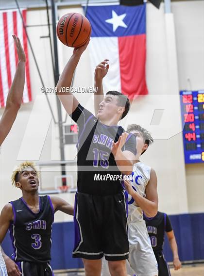 Thumbnail 3 in Saint Mary's Hall vs MacArthur [Douglas] (SAISD Basketball Tournament) photogallery.