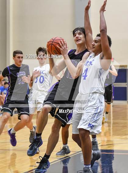 Thumbnail 2 in Saint Mary's Hall vs MacArthur [Douglas] (SAISD Basketball Tournament) photogallery.