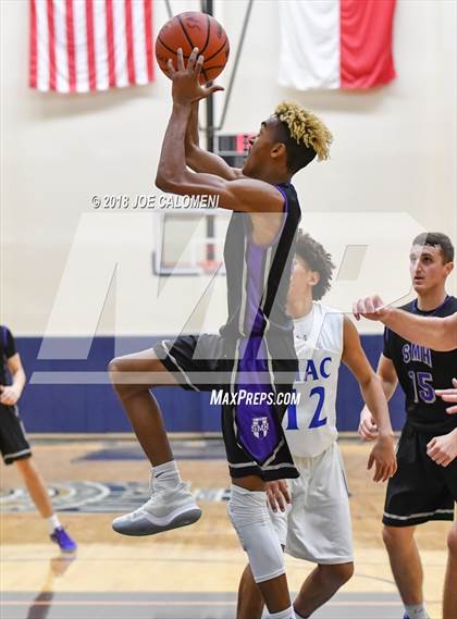 Thumbnail 2 in Saint Mary's Hall vs MacArthur [Douglas] (SAISD Basketball Tournament) photogallery.