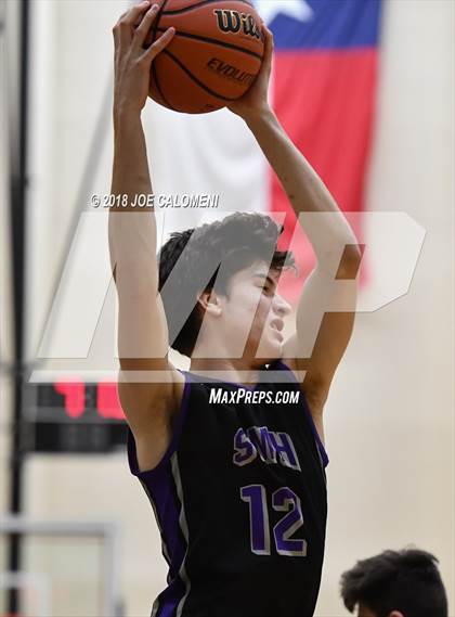 Thumbnail 2 in Saint Mary's Hall vs MacArthur [Douglas] (SAISD Basketball Tournament) photogallery.