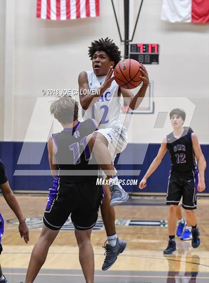 Thumbnail 1 in Saint Mary's Hall vs MacArthur [Douglas] (SAISD Basketball Tournament) photogallery.