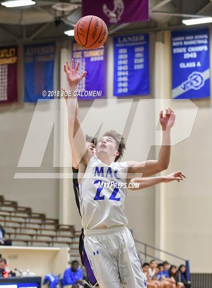 Thumbnail 1 in Saint Mary's Hall vs MacArthur [Douglas] (SAISD Basketball Tournament) photogallery.