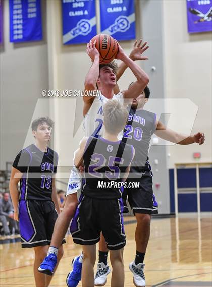 Thumbnail 2 in Saint Mary's Hall vs MacArthur [Douglas] (SAISD Basketball Tournament) photogallery.
