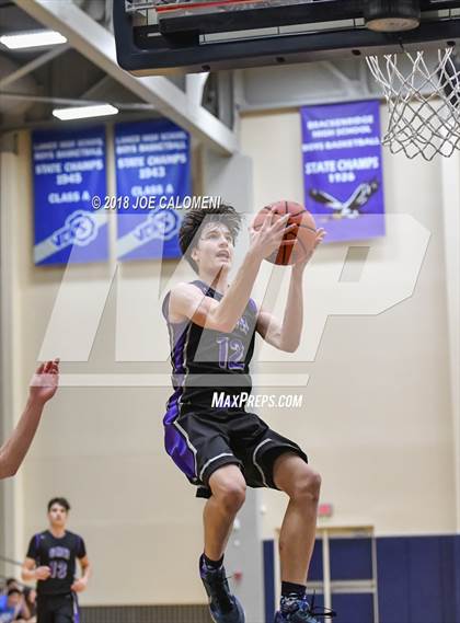 Thumbnail 1 in Saint Mary's Hall vs MacArthur [Douglas] (SAISD Basketball Tournament) photogallery.