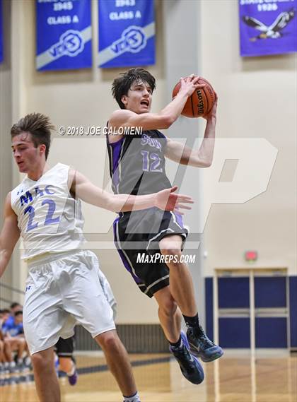 Thumbnail 2 in Saint Mary's Hall vs MacArthur [Douglas] (SAISD Basketball Tournament) photogallery.