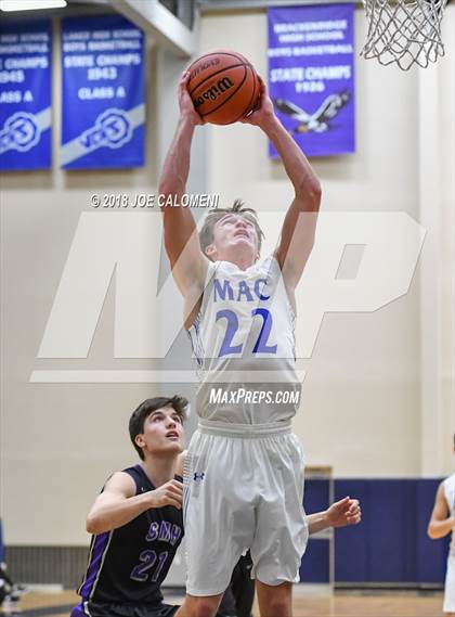 Thumbnail 3 in Saint Mary's Hall vs MacArthur [Douglas] (SAISD Basketball Tournament) photogallery.