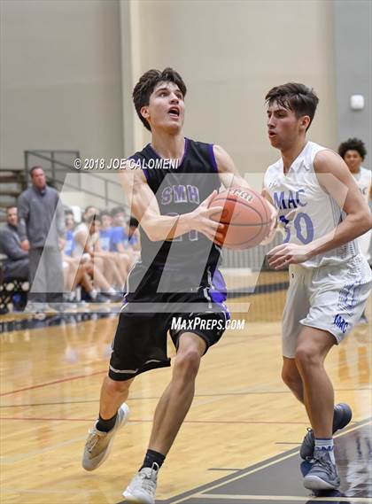 Thumbnail 1 in Saint Mary's Hall vs MacArthur [Douglas] (SAISD Basketball Tournament) photogallery.