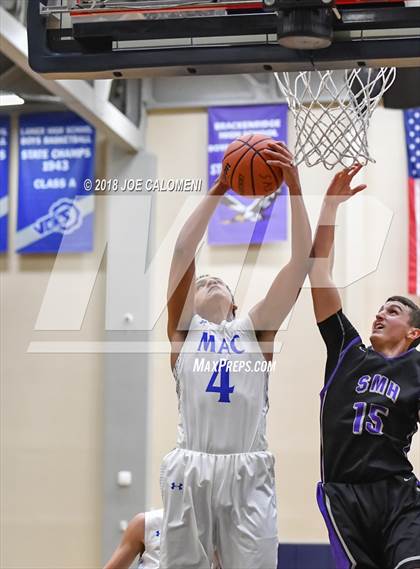 Thumbnail 1 in Saint Mary's Hall vs MacArthur [Douglas] (SAISD Basketball Tournament) photogallery.