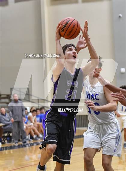 Thumbnail 2 in Saint Mary's Hall vs MacArthur [Douglas] (SAISD Basketball Tournament) photogallery.