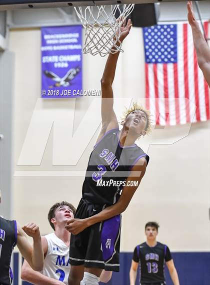 Thumbnail 1 in Saint Mary's Hall vs MacArthur [Douglas] (SAISD Basketball Tournament) photogallery.
