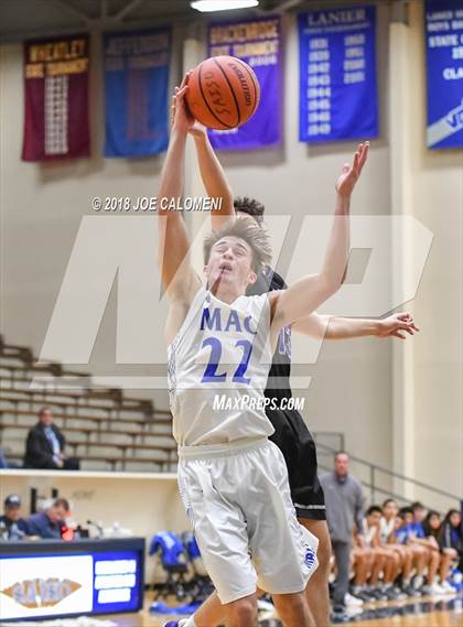 Thumbnail 2 in Saint Mary's Hall vs MacArthur [Douglas] (SAISD Basketball Tournament) photogallery.