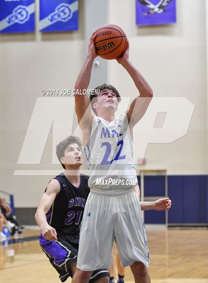 Thumbnail 2 in Saint Mary's Hall vs MacArthur [Douglas] (SAISD Basketball Tournament) photogallery.