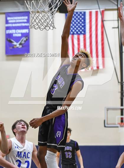 Thumbnail 3 in Saint Mary's Hall vs MacArthur [Douglas] (SAISD Basketball Tournament) photogallery.