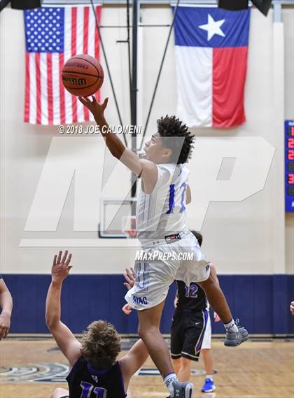 Thumbnail 2 in Saint Mary's Hall vs MacArthur [Douglas] (SAISD Basketball Tournament) photogallery.