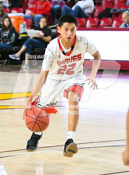 Thumbnail 1 in Chinle vs. San Carlos - Native American Basketball Classic photogallery.
