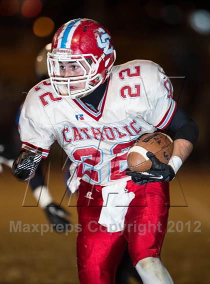 Thumbnail 1 in Charlotte Catholic vs. Statesville (NCHSAA 3AA West Final) photogallery.