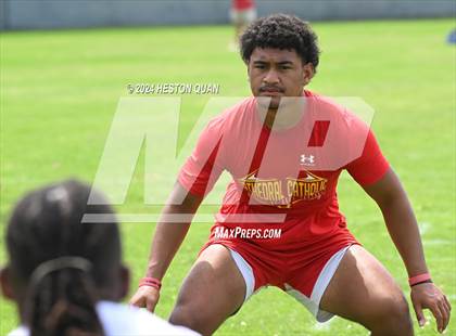 Thumbnail 3 in Inglewood vs. Cathedral Catholic (Battle At The Beach) photogallery.