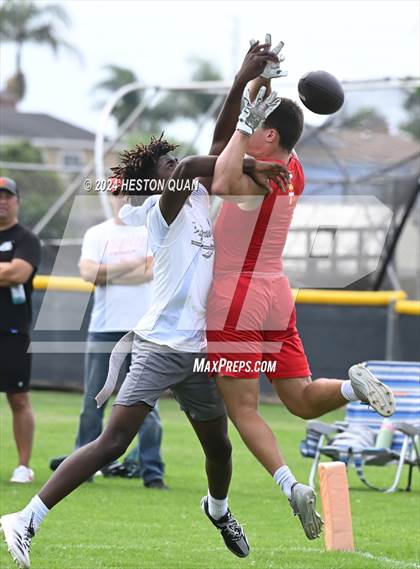 Thumbnail 3 in Inglewood vs. Cathedral Catholic (Battle At The Beach) photogallery.