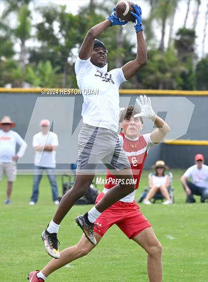 Thumbnail 3 in Inglewood vs. Cathedral Catholic (Battle At The Beach) photogallery.