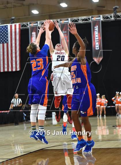 Thumbnail 1 in Bishop Gorman vs. Liberty (Big City Showcase) photogallery.