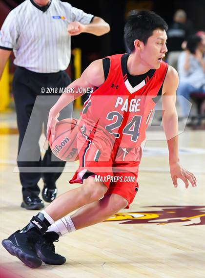Thumbnail 2 in Alchesay vs. Page - Native American Basketball Classic photogallery.