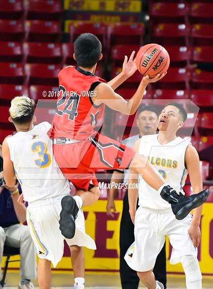 Thumbnail 1 in Alchesay vs. Page - Native American Basketball Classic photogallery.