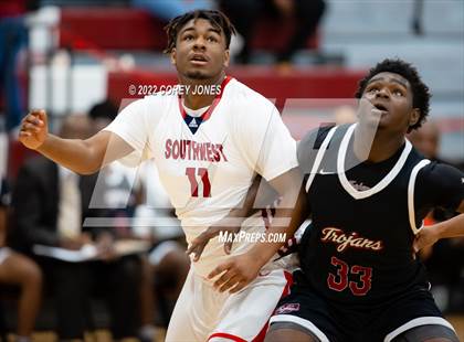 Thumbnail 3 in Dougherty vs Southwest (Hypesouth Hardwood Invitational) photogallery.