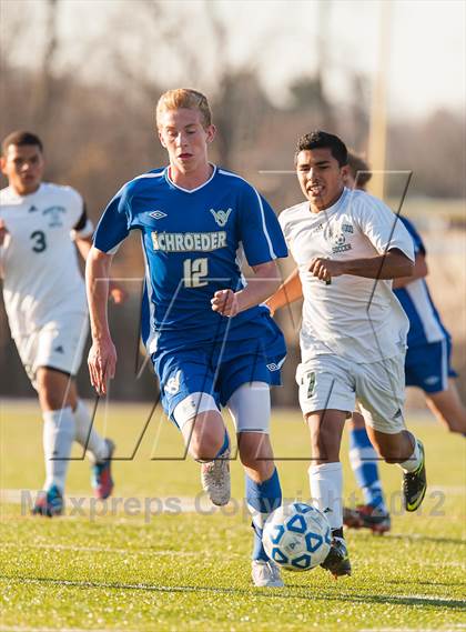 Thumbnail 3 in Brentwood v Webster Schroeder (NYSPHSAA Class AA Semifinal) photogallery.
