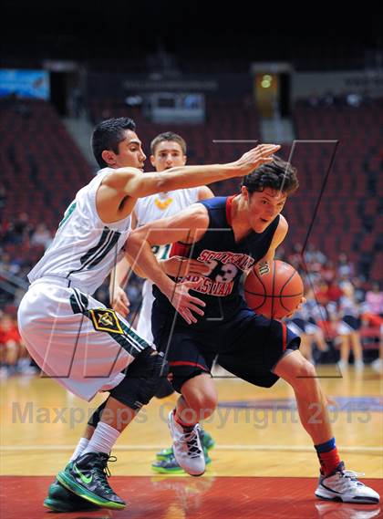 Thumbnail 2 in Scottsdale Christian Academy vs. Gilbert Christian (AIA D3 Semifinals) photogallery.