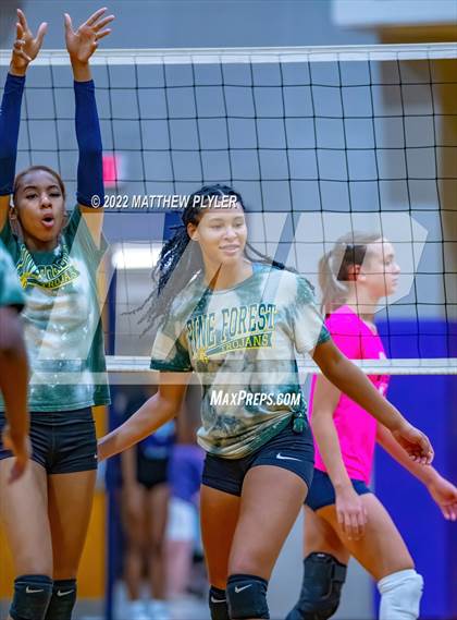 Thumbnail 3 in Cape Fear vs Pine Forest (Jack Britt's 19th Annual Volleyball Jamboree)(scrimmage) photogallery.