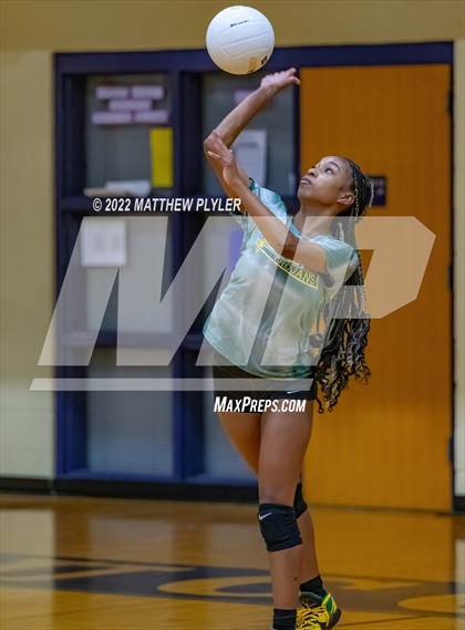 Thumbnail 2 in Cape Fear vs Pine Forest (Jack Britt's 19th Annual Volleyball Jamboree)(scrimmage) photogallery.