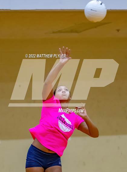 Thumbnail 2 in Cape Fear vs Pine Forest (Jack Britt's 19th Annual Volleyball Jamboree)(scrimmage) photogallery.