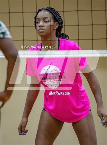 Thumbnail 2 in Cape Fear vs Pine Forest (Jack Britt's 19th Annual Volleyball Jamboree)(scrimmage) photogallery.
