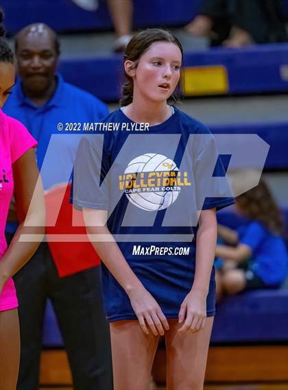 Thumbnail 2 in Cape Fear vs Pine Forest (Jack Britt's 19th Annual Volleyball Jamboree)(scrimmage) photogallery.