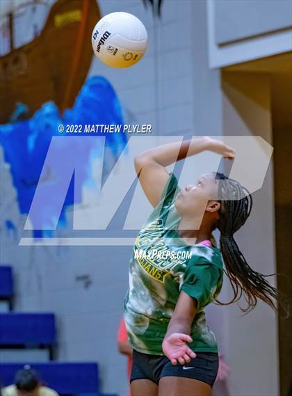 Thumbnail 2 in Cape Fear vs Pine Forest (Jack Britt's 19th Annual Volleyball Jamboree)(scrimmage) photogallery.