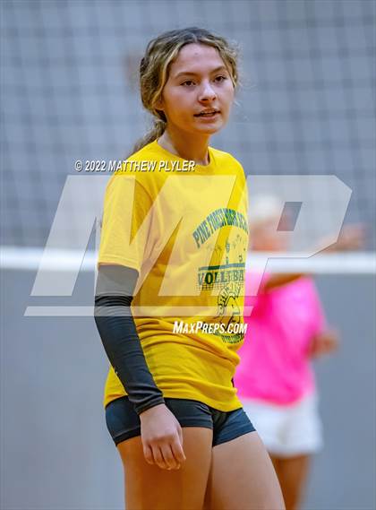 Thumbnail 3 in Cape Fear vs Pine Forest (Jack Britt's 19th Annual Volleyball Jamboree)(scrimmage) photogallery.