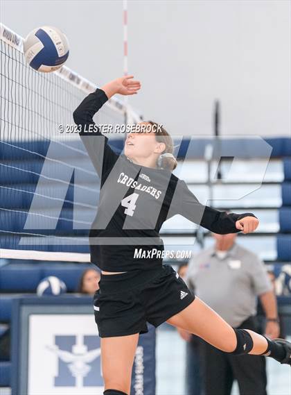Thumbnail 2 in Stacey vs. Atonement Academy (Hondo Volleyball Tournament) photogallery.