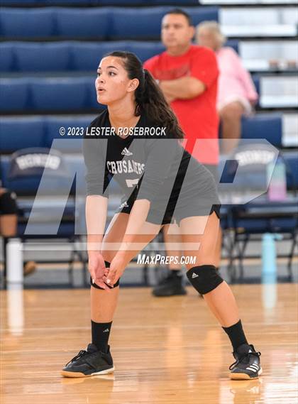 Thumbnail 3 in Stacey vs. Atonement Academy (Hondo Volleyball Tournament) photogallery.
