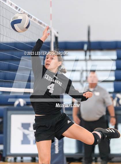 Thumbnail 3 in Stacey vs. Atonement Academy (Hondo Volleyball Tournament) photogallery.